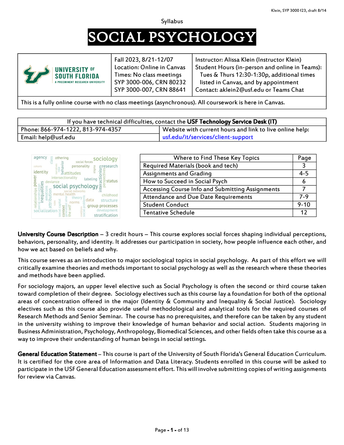 Syllabus%2C+Social+Psych+SYP+3000-006%2C+007+Fall+2023+Klein%2C+draft+8 ...