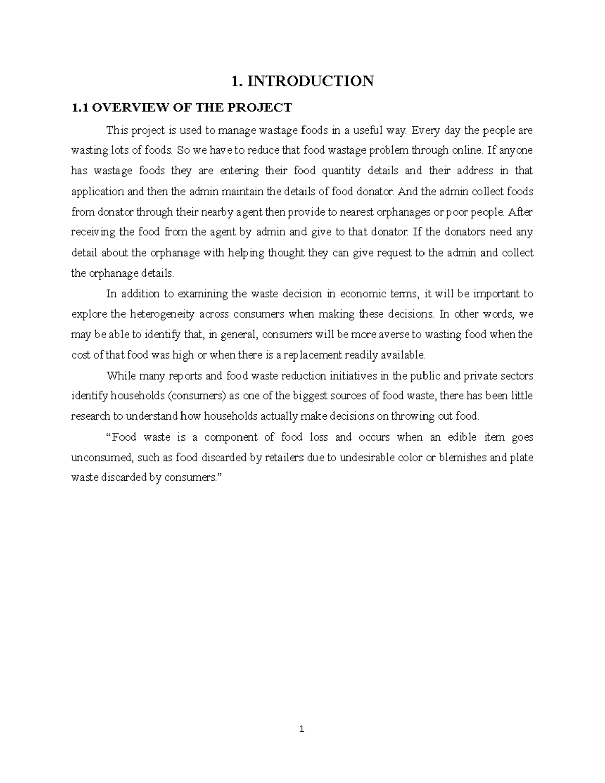 Full document - my full project - 1. INTRODUCTION 1 OVERVIEW OF THE ...