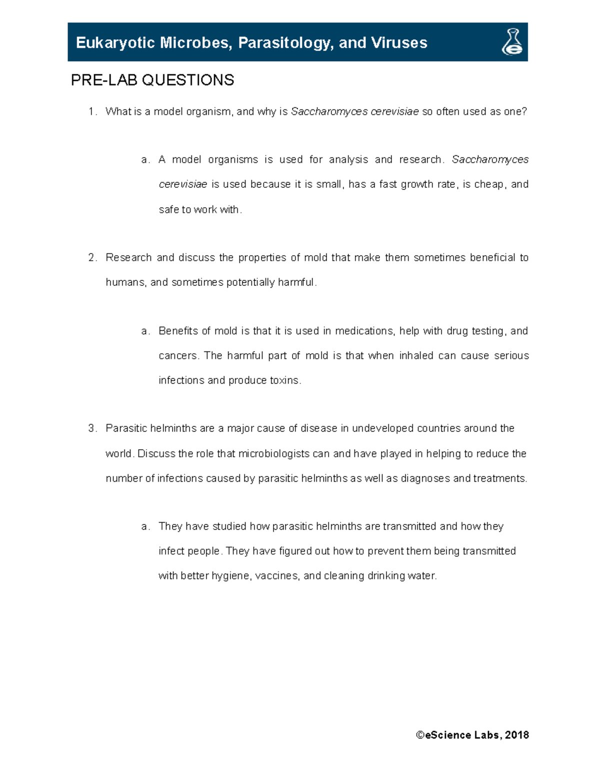 Week 9 lab 10 exp 1 1. What is a model organism, and why is