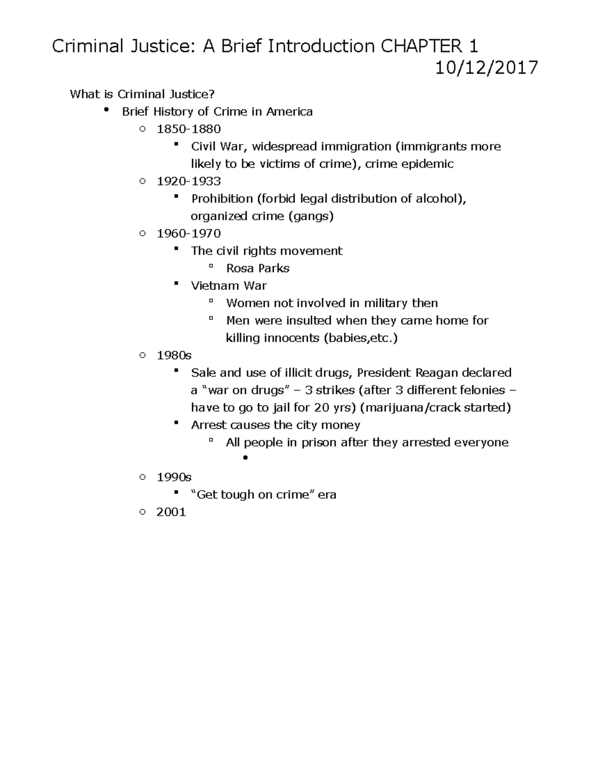 Exam1Criminal Justice - Criminal Justice: A Brief Introduction CHAPTER ...
