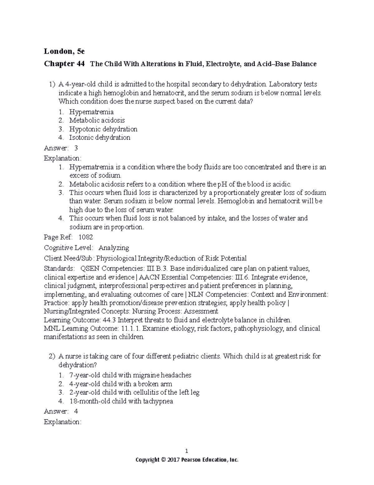 chapter 44 medical - London, 5e Chapter 44 The Child With Alterations ...