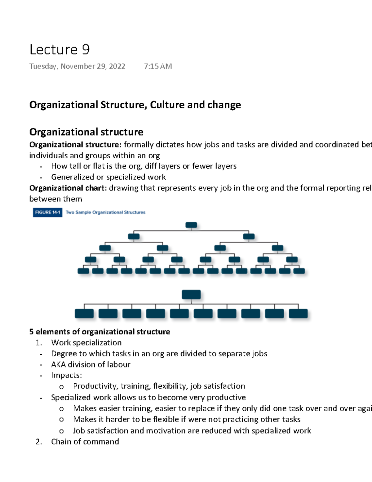 Week+11+Lecture+9 - Mos 2181 lecture 9 - Organizational Structure ...
