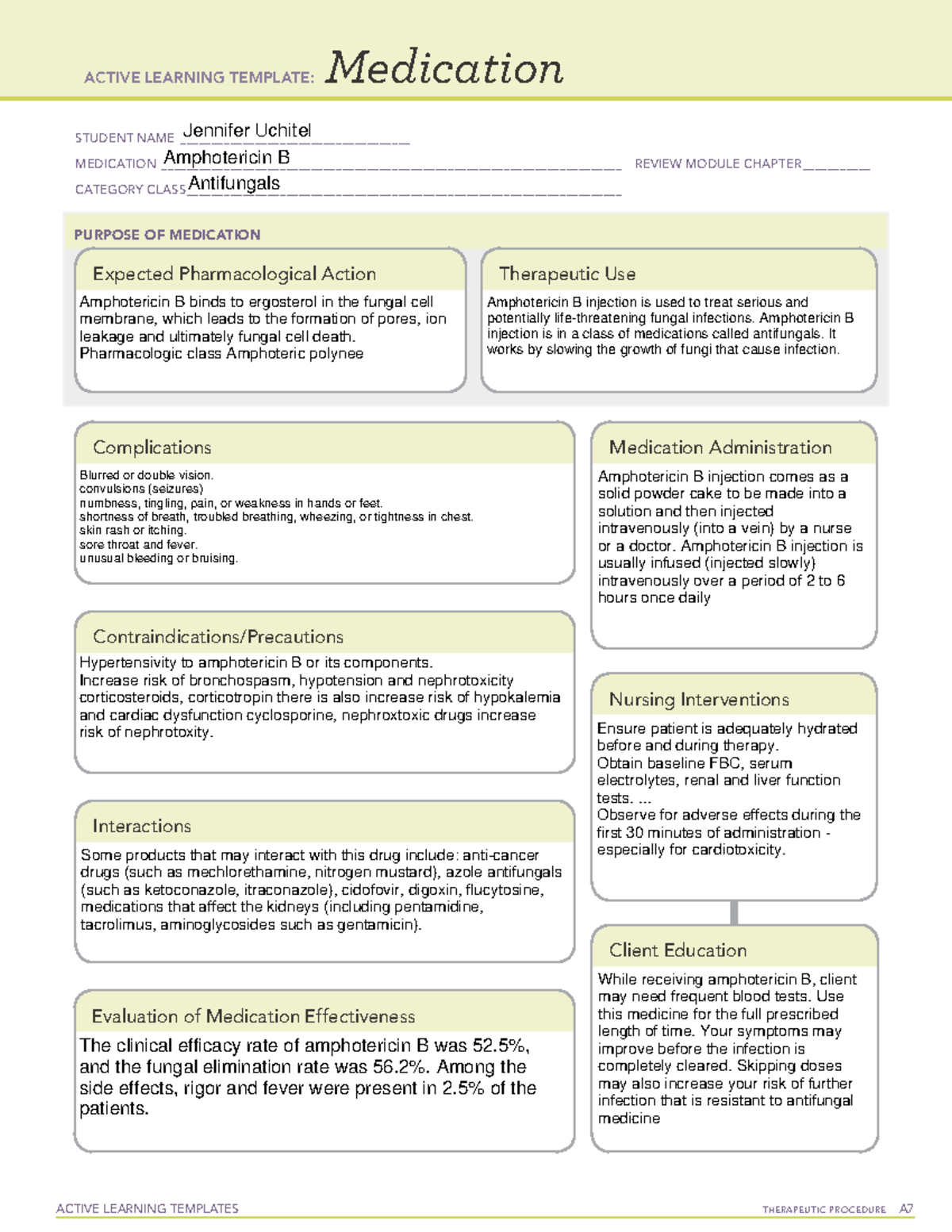 Amphotericin B - Med Sheet - ACTIVE LEARNING TEMPLATES THERAPEUTIC ...