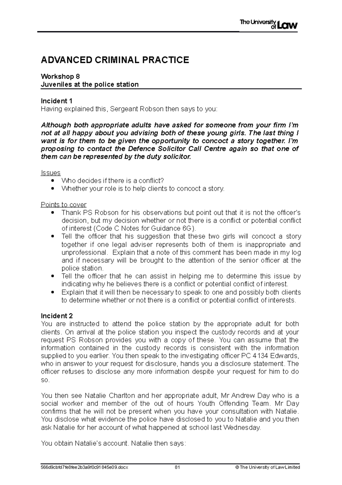 1920 acp ws08 ce02 cit responses - ADVANCED CRIMINAL PRACTICE Workshop ...