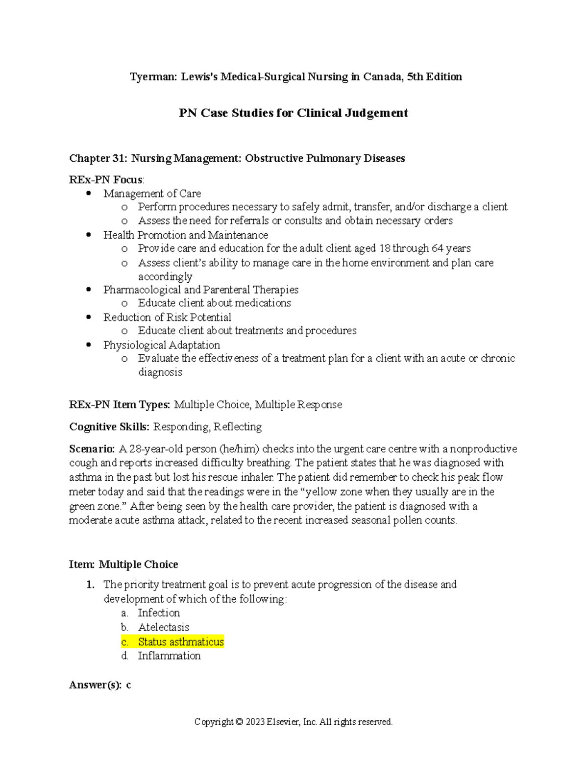 case study asthma