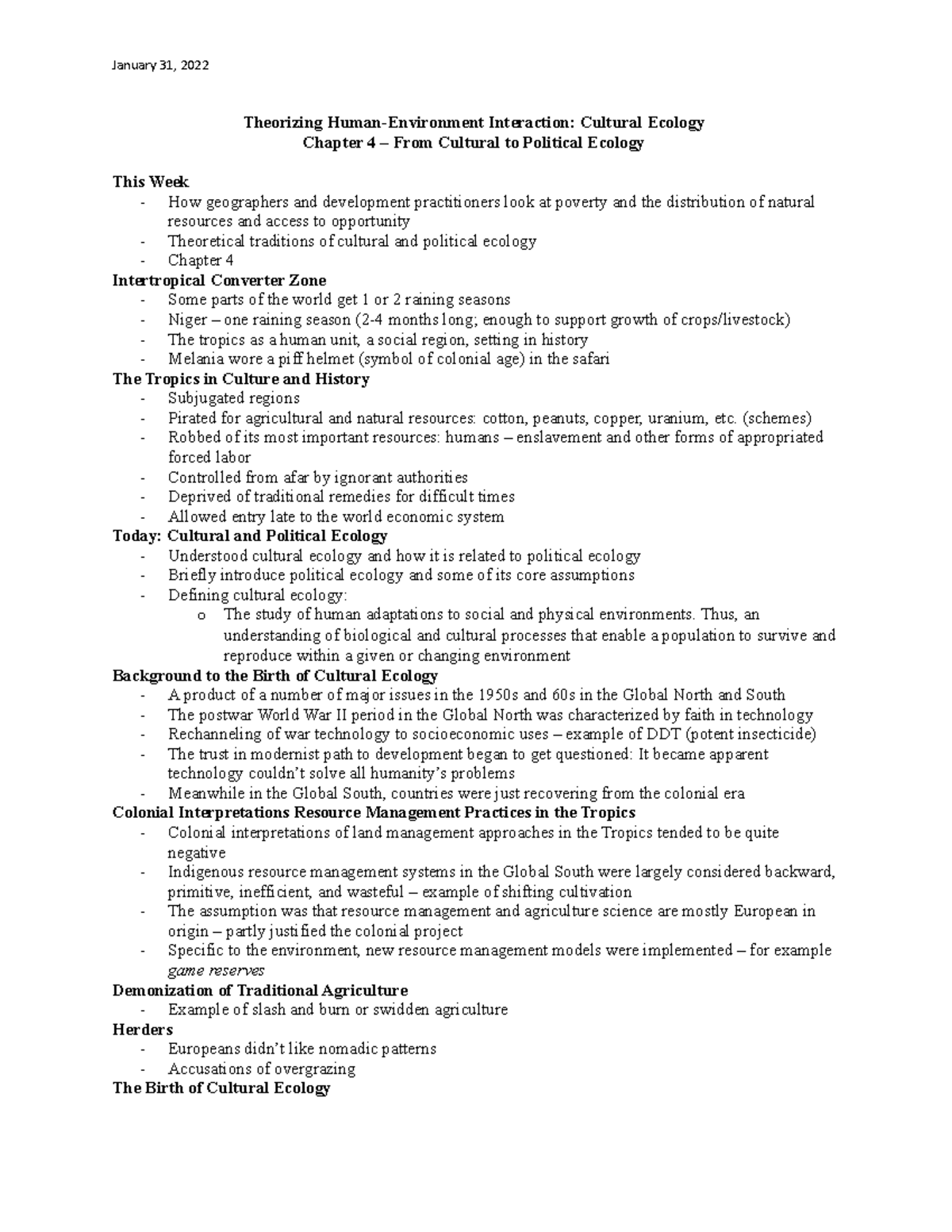 cultural-ecology-chapter-4-january-31-2022-theorizing-human