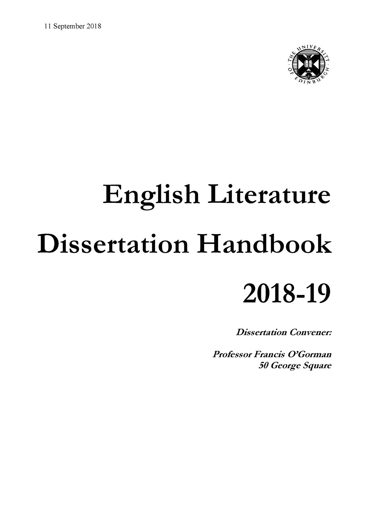 dissertation handbook ucl