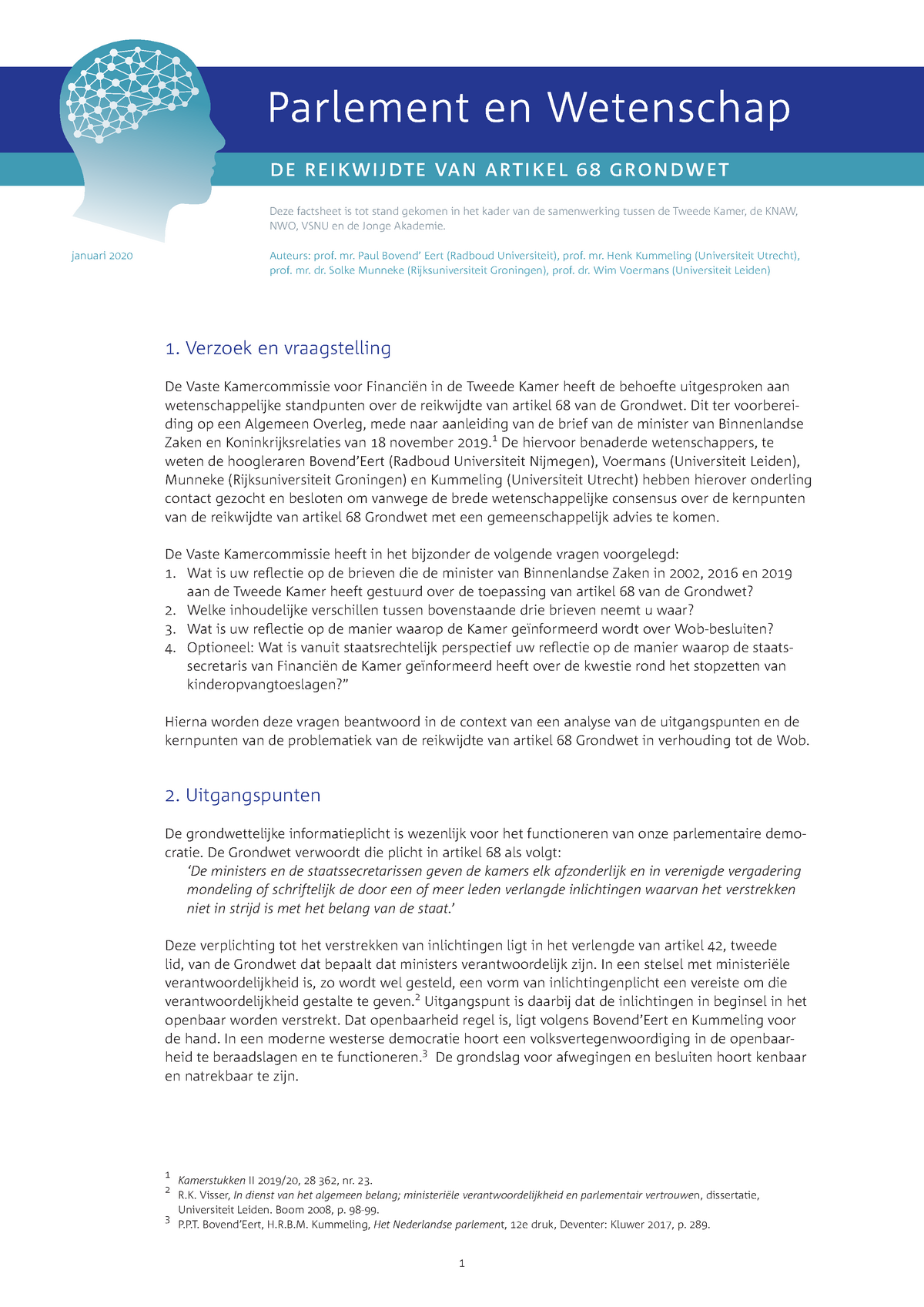 Factsheet Reikwijdte Van Artikel 68 Grondwet Staatsrecht 2020-2021 ...