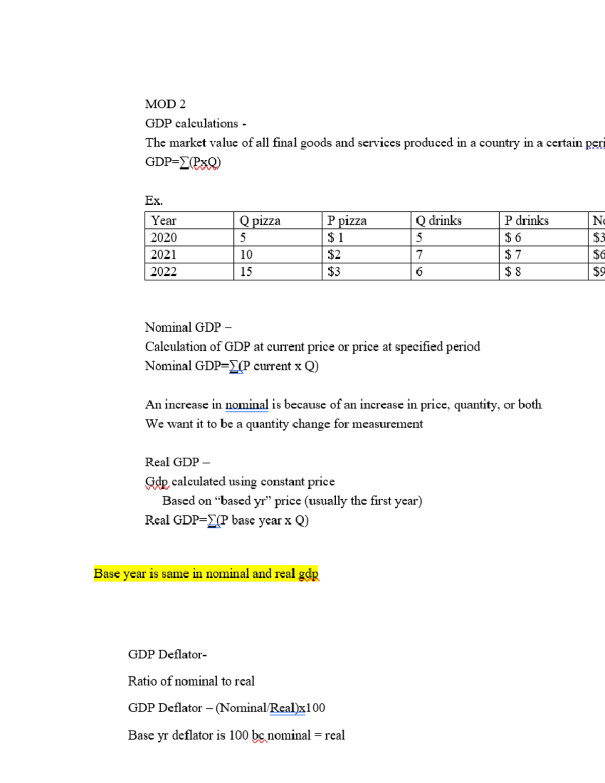Doc2 - notes over GDP - ECON 144 - University of Kansas - Studocu