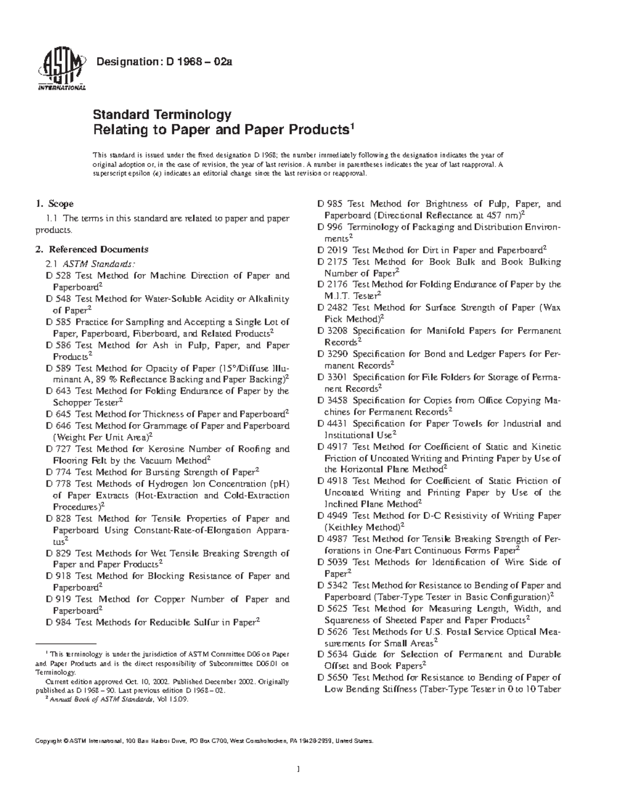 D 1968 – 02 RDE5NJG - teste - Designation: D 1968 – 02a Standard ...