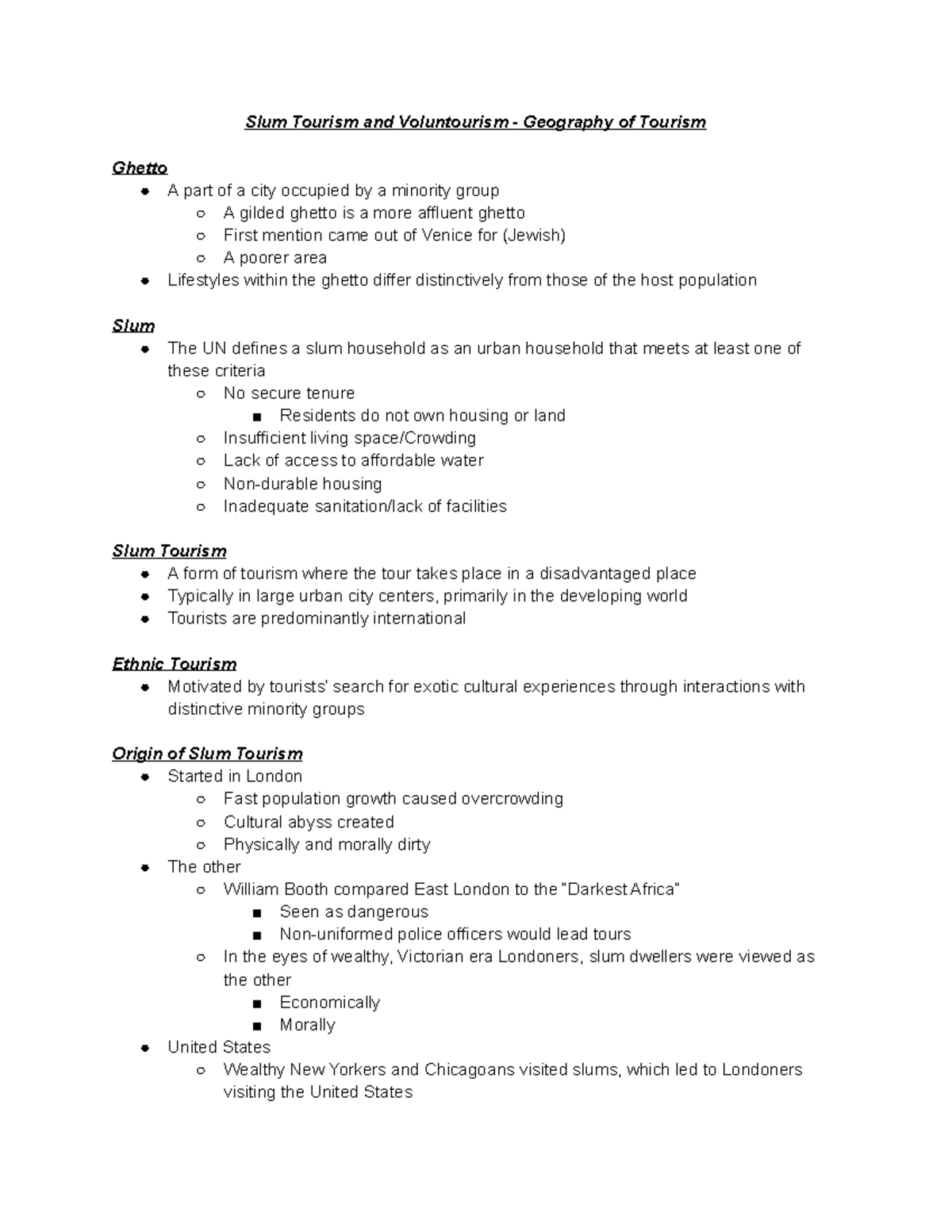 11. Slum Tourism and Voluntourism - Geography of Tourism - Slum Tourism ...