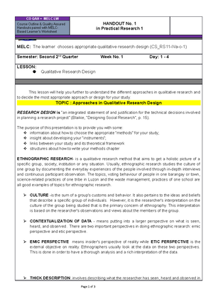 Worksheet 1 - Practical Research 1 - CO QAH + MELC LW LEARNING ...