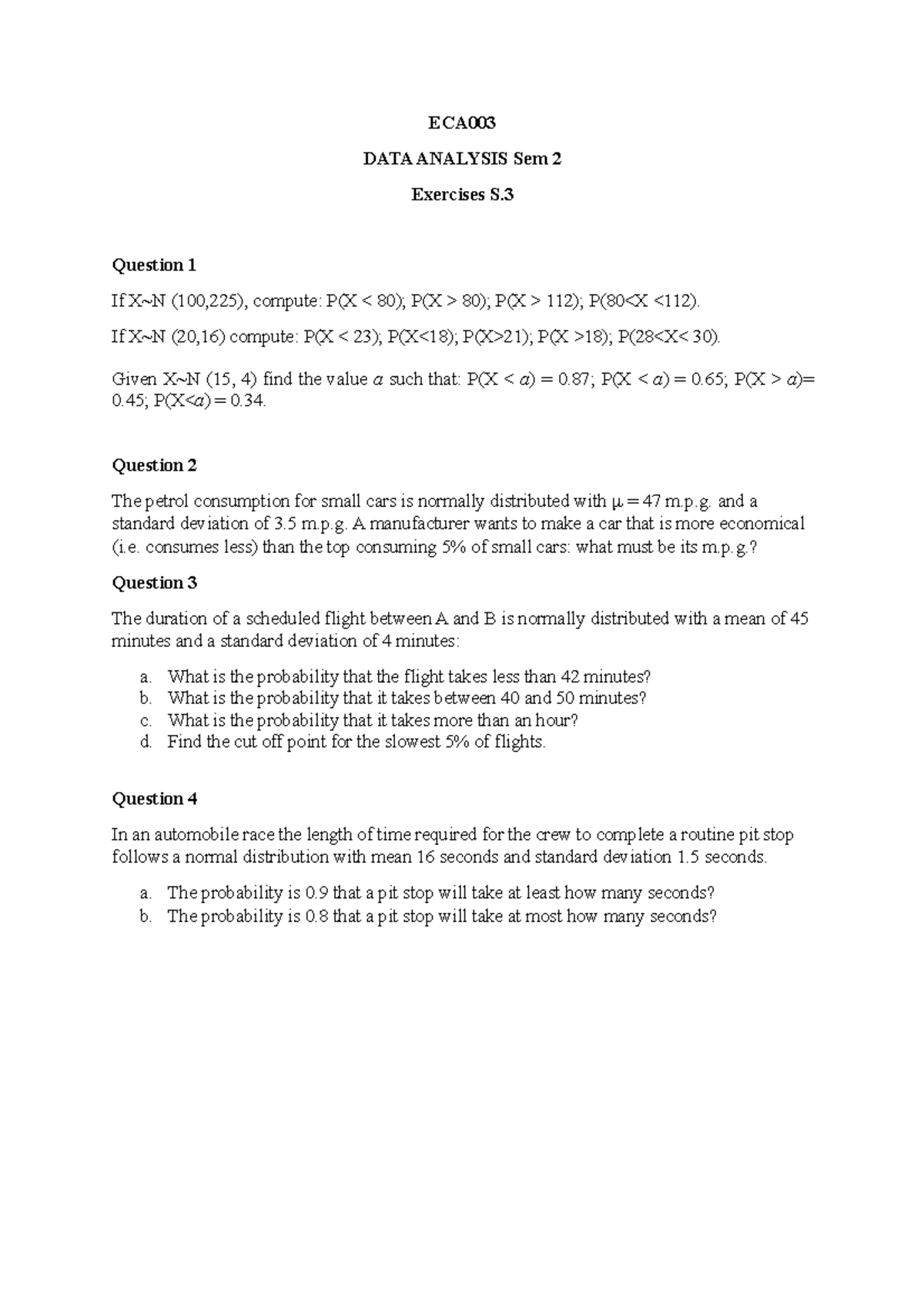 Exercises S3 - questions - ECA DATA ANALYSIS Sem 2 Exercises S ...