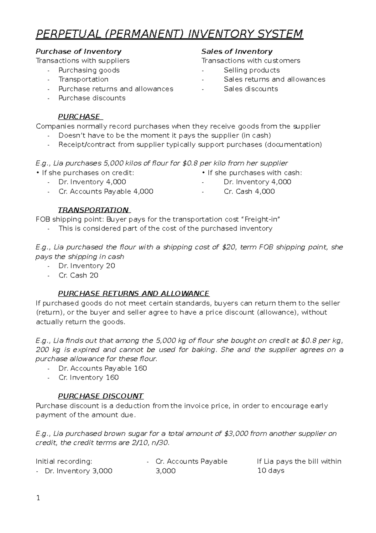 Perpetual and Periodic - PERPETUAL (PERMANENT) INVENTORY SYSTEM ...