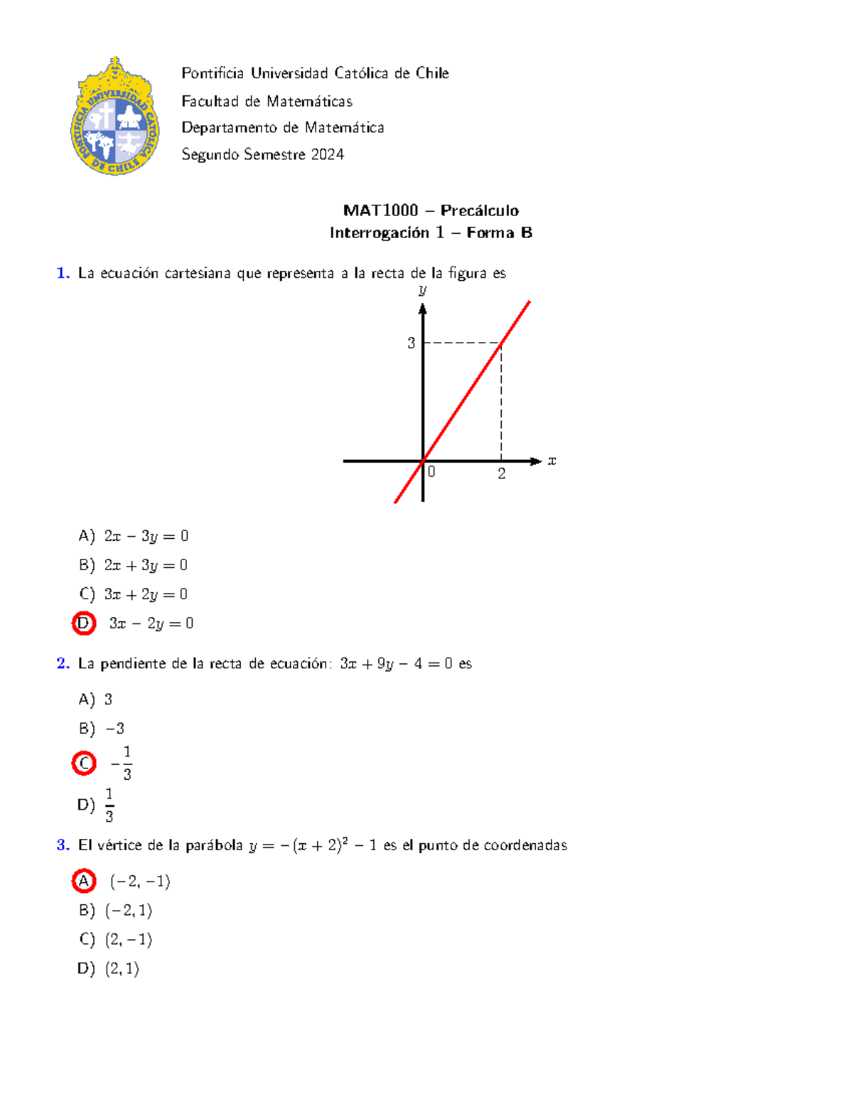 I1 MAT1000 S12024 F2 - Prueba Pre Calculo - Pontificia Universidad Cat ...