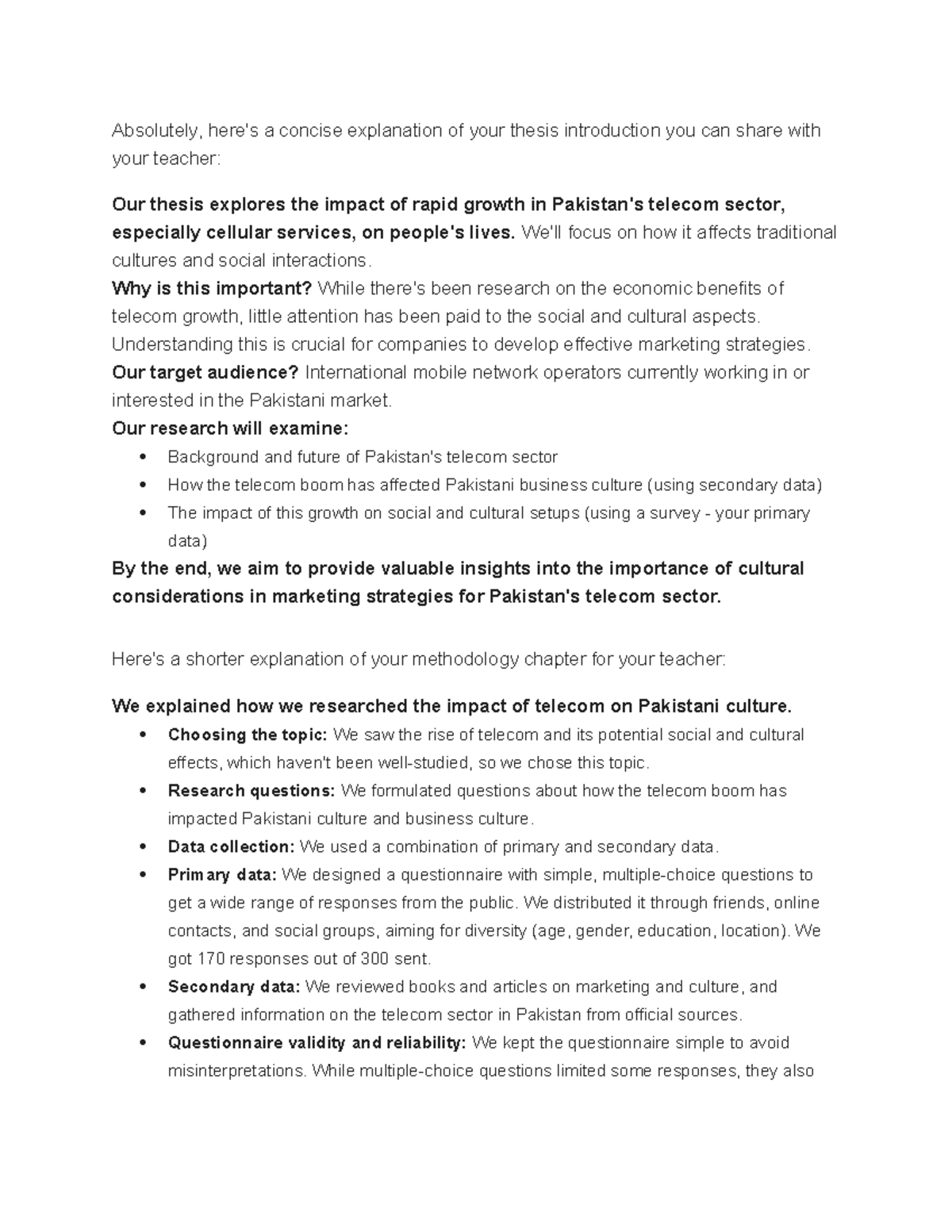 Telecom notes - Summary Business Communication - Absolutely, here's a ...