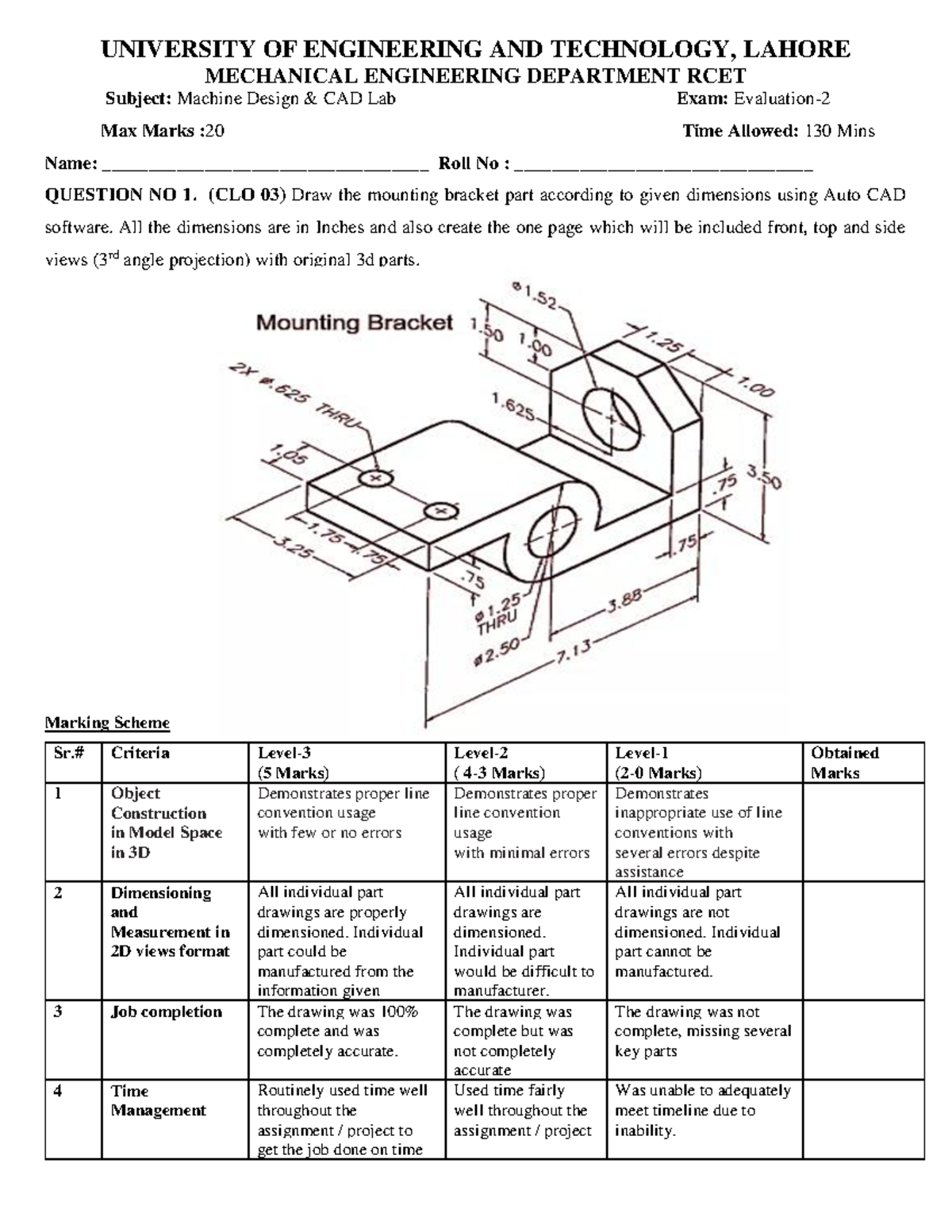 LAB Assessment-2 - lecture related to fluid - UNIVERSITY OF ENGINEERING ...