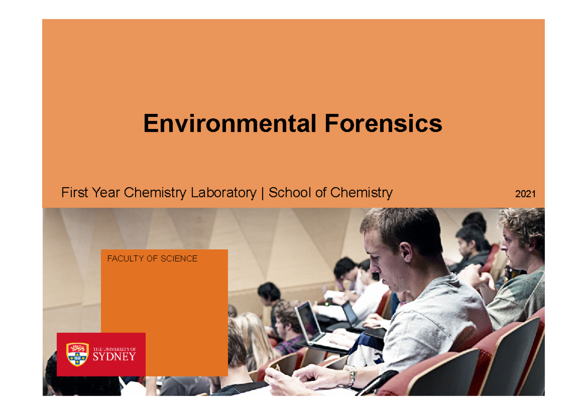 Environmental Forensics Dry Lab - FACULTY OF SCIENCE Environmental ...