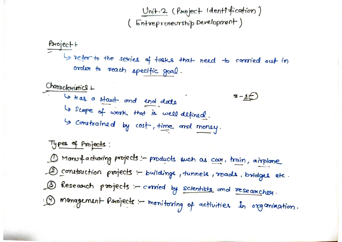 Entrepreneurship Unit 2-3 - B.tech - Studocu