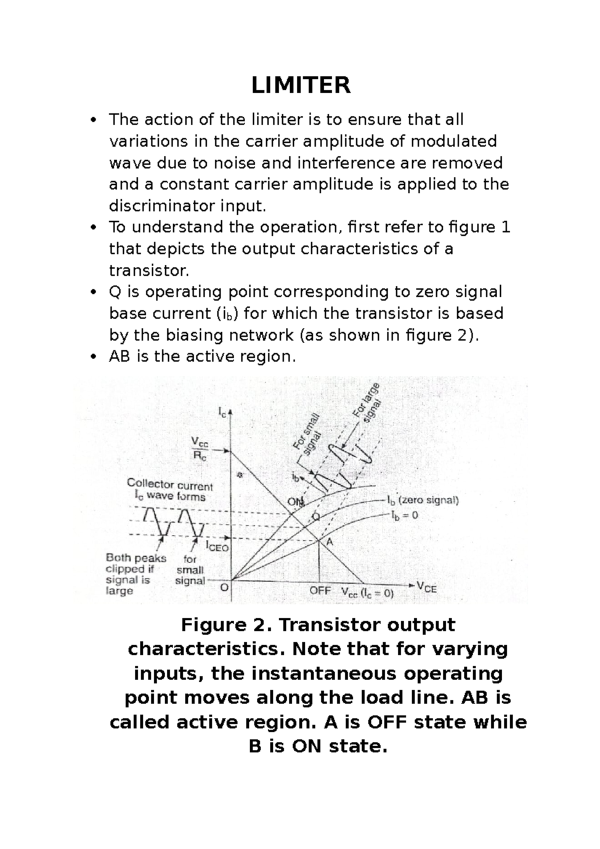 Limiter - LIMITER The action of the limiter is to ensure that all ...