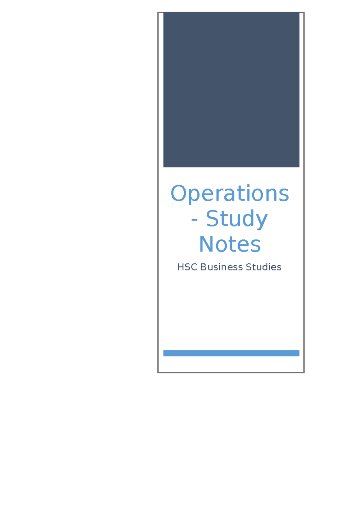 Operationsnotes - notes - Operations - Study Notes HSC Business Studies ...