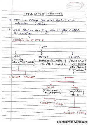 BJT, FET, - Electronic notes for first year second unit - Wednesday ...
