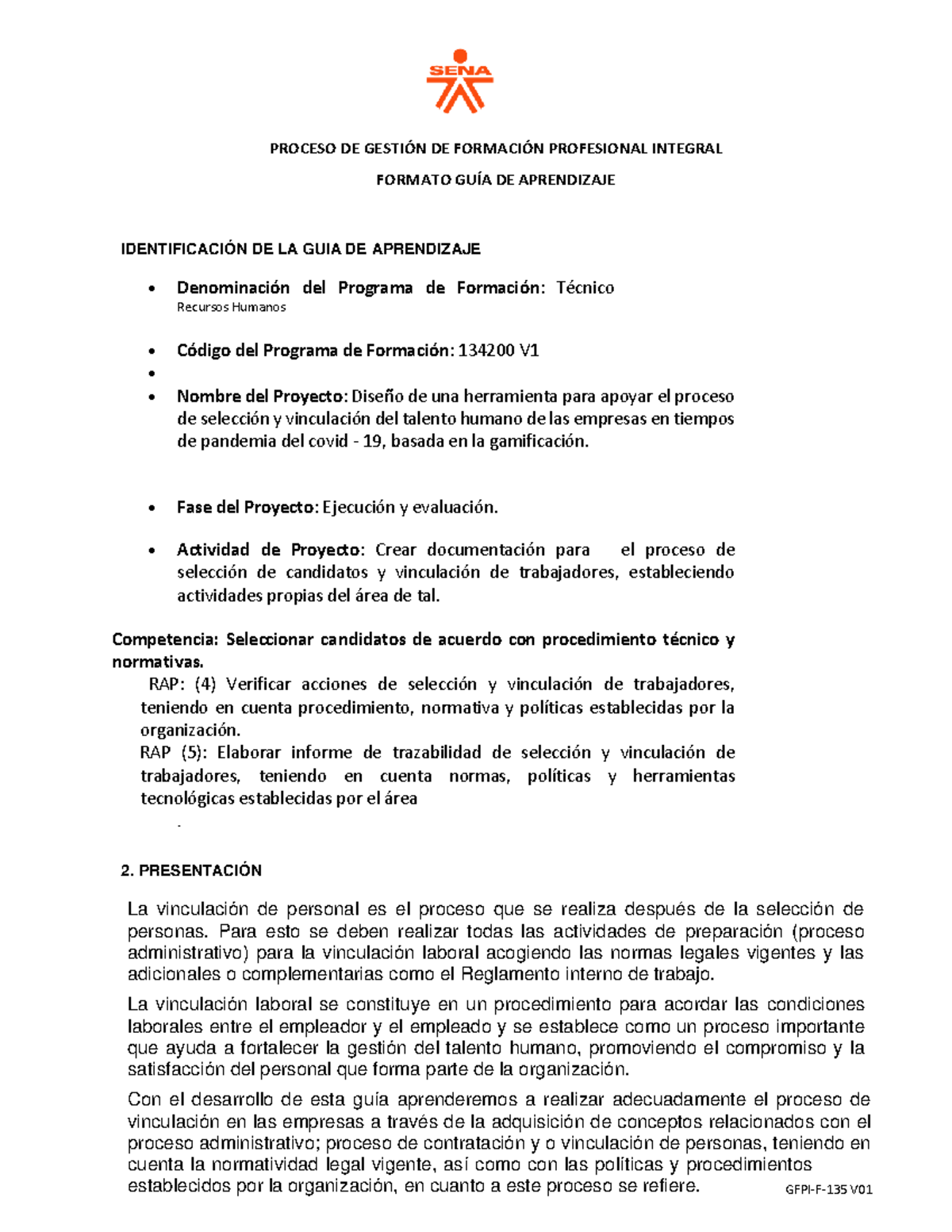 FPI-F-135 Guia De Aprendizaje N0 3. Seleccion - PROCESO DE GESTI”N DE ...