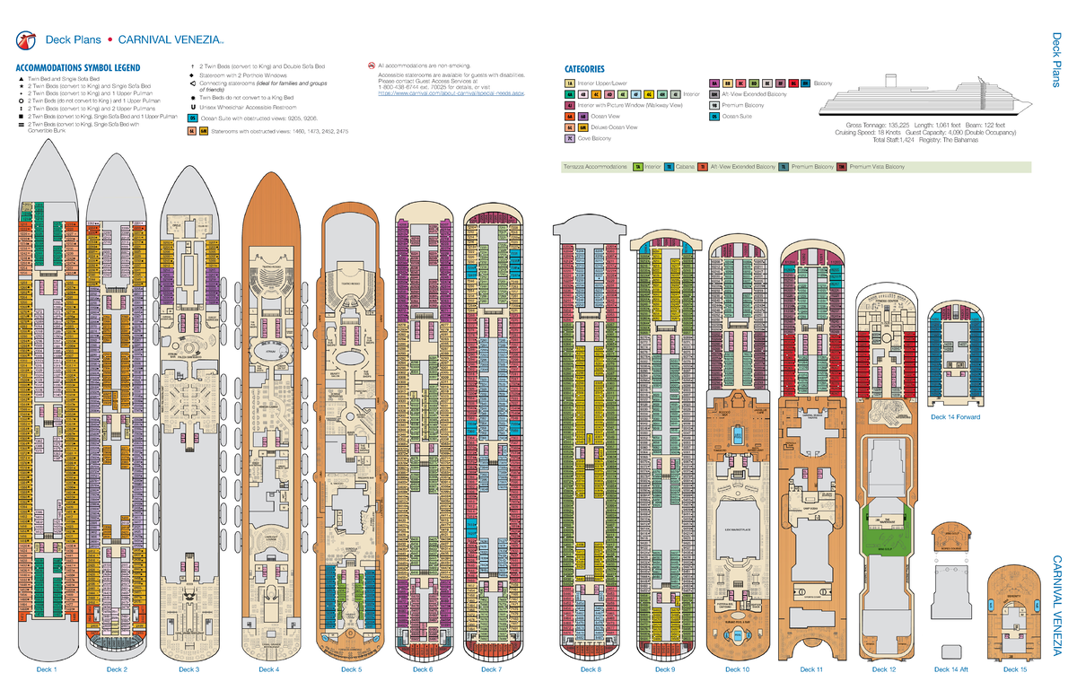 Carnival venezia deck plan pdf - Deck Plans • CARNIVAL VENEZIA™ All ...