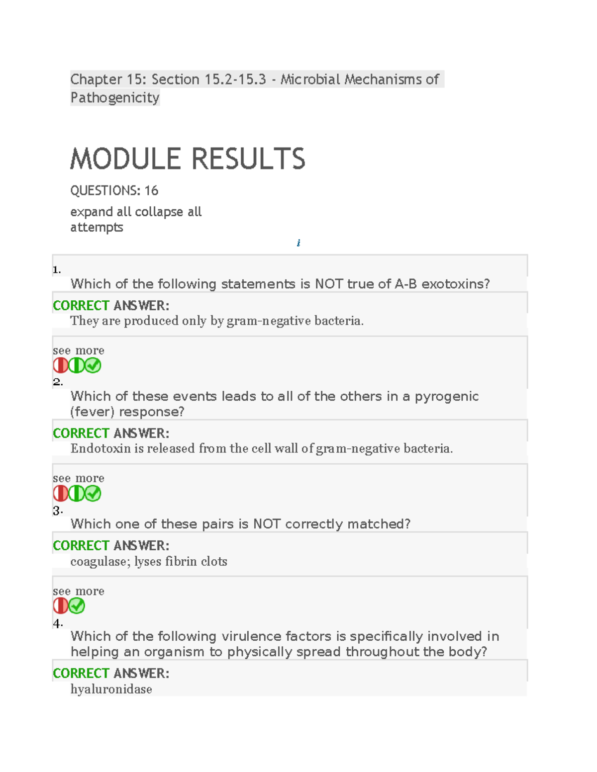 Ch-15 Pathogenicity Mastering - Chapter 15: Section 15.2-15 - Microbial ...