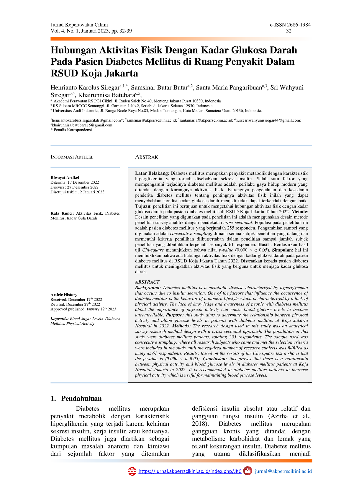 97-Article Text-740-2-10-20230125 - Vol. 4, No. 1, Januari 2023, Pp. 32 ...