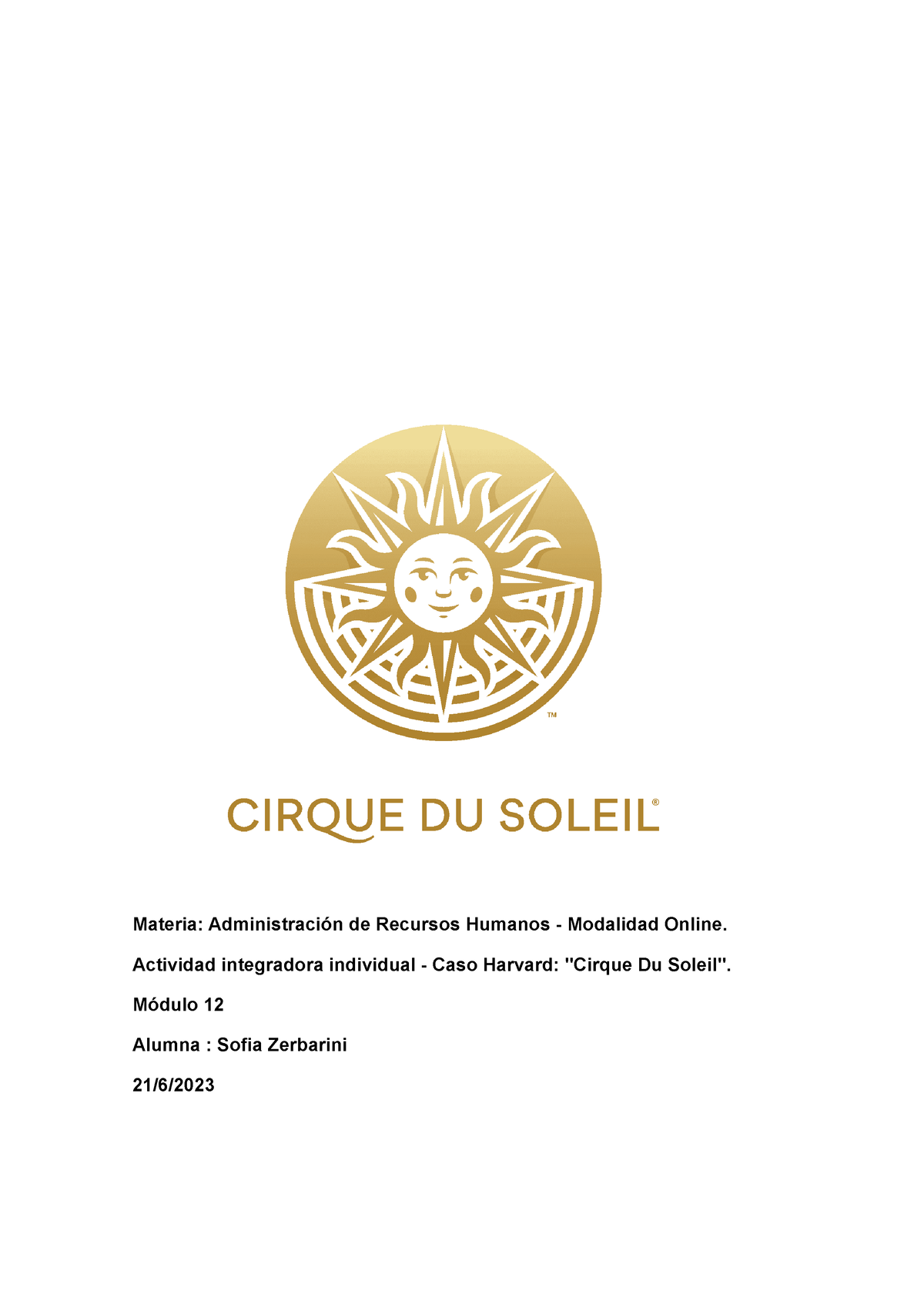 cirque du soleil harvard business school case study