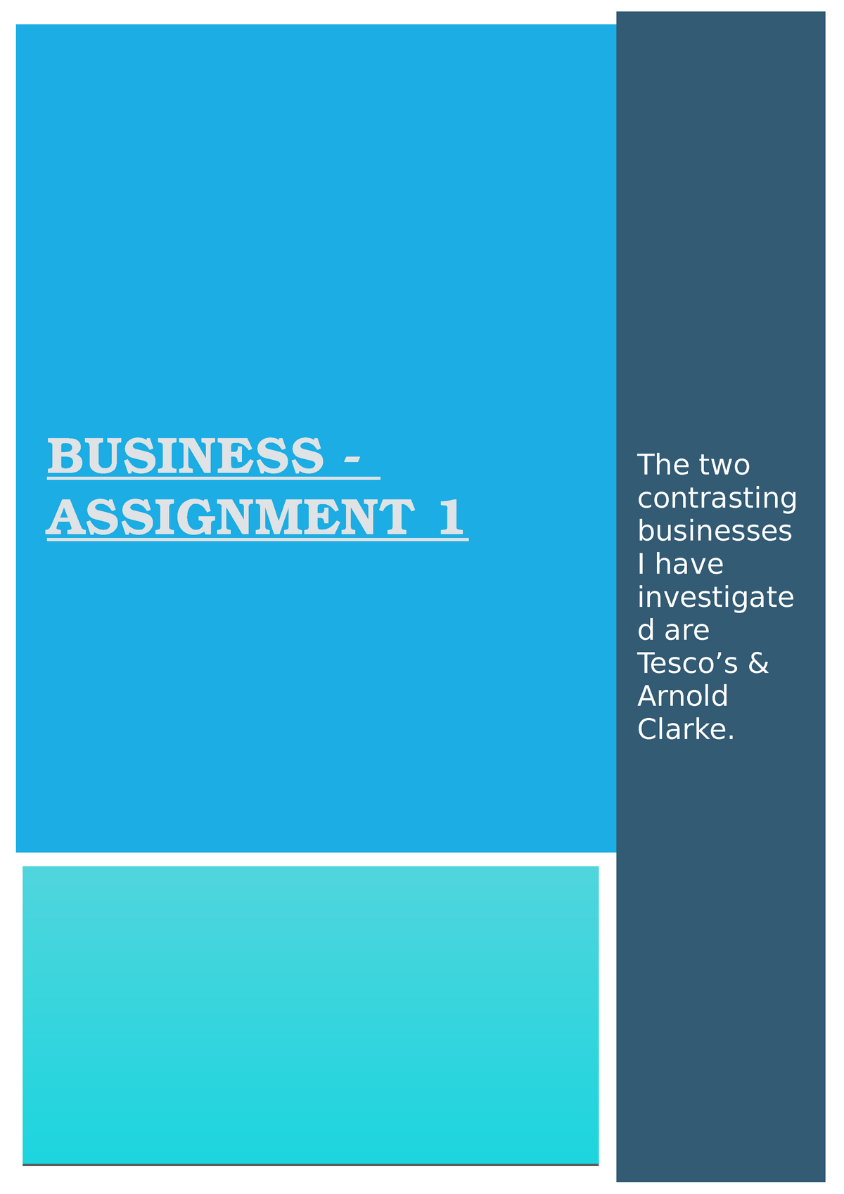 business unit 14 assignment 1