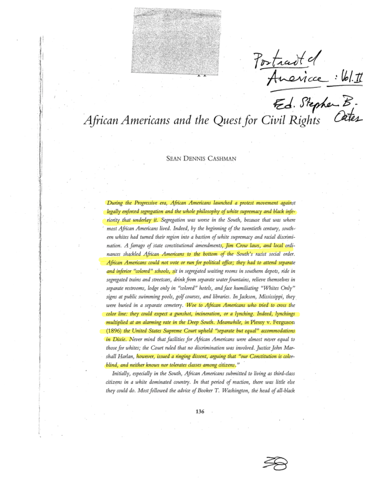 Apush Period #7a Readable Packet-1 2 - • /U'l~5- 4frican Americans and ...
