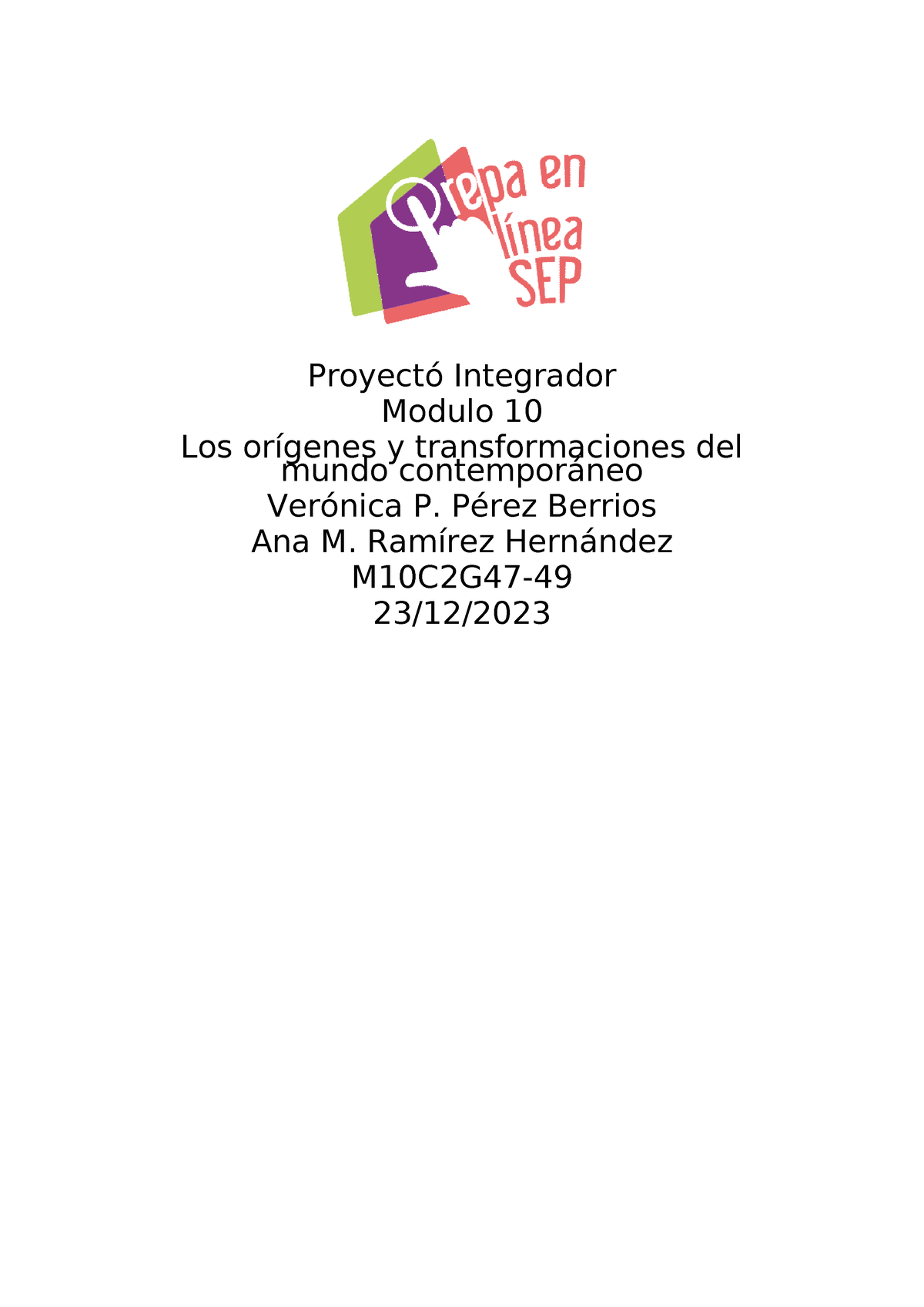 Perez Berrios Veronica M10S4PI - Proyectó Integrador Modulo 10 Los ...