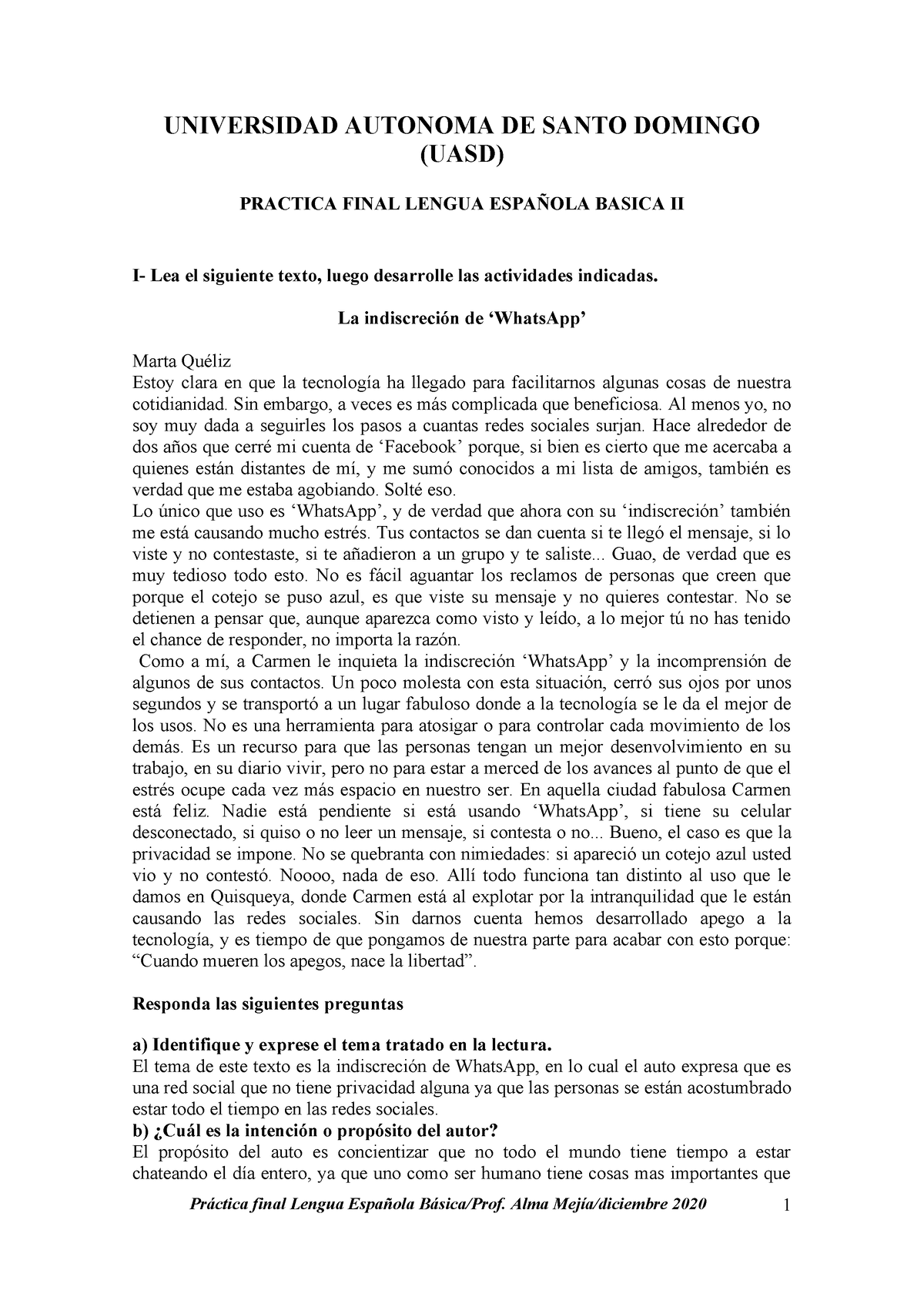 Práctica Final Let.012 - UNIVERSIDAD AUTONOMA DE SANTO DOMINGO (UASD ...