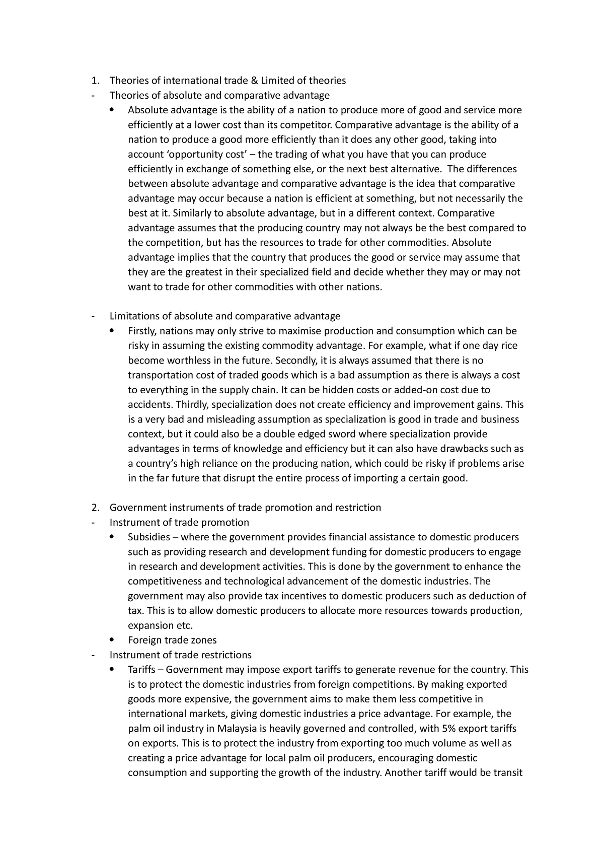 International Business Context - Theories of international trade ...