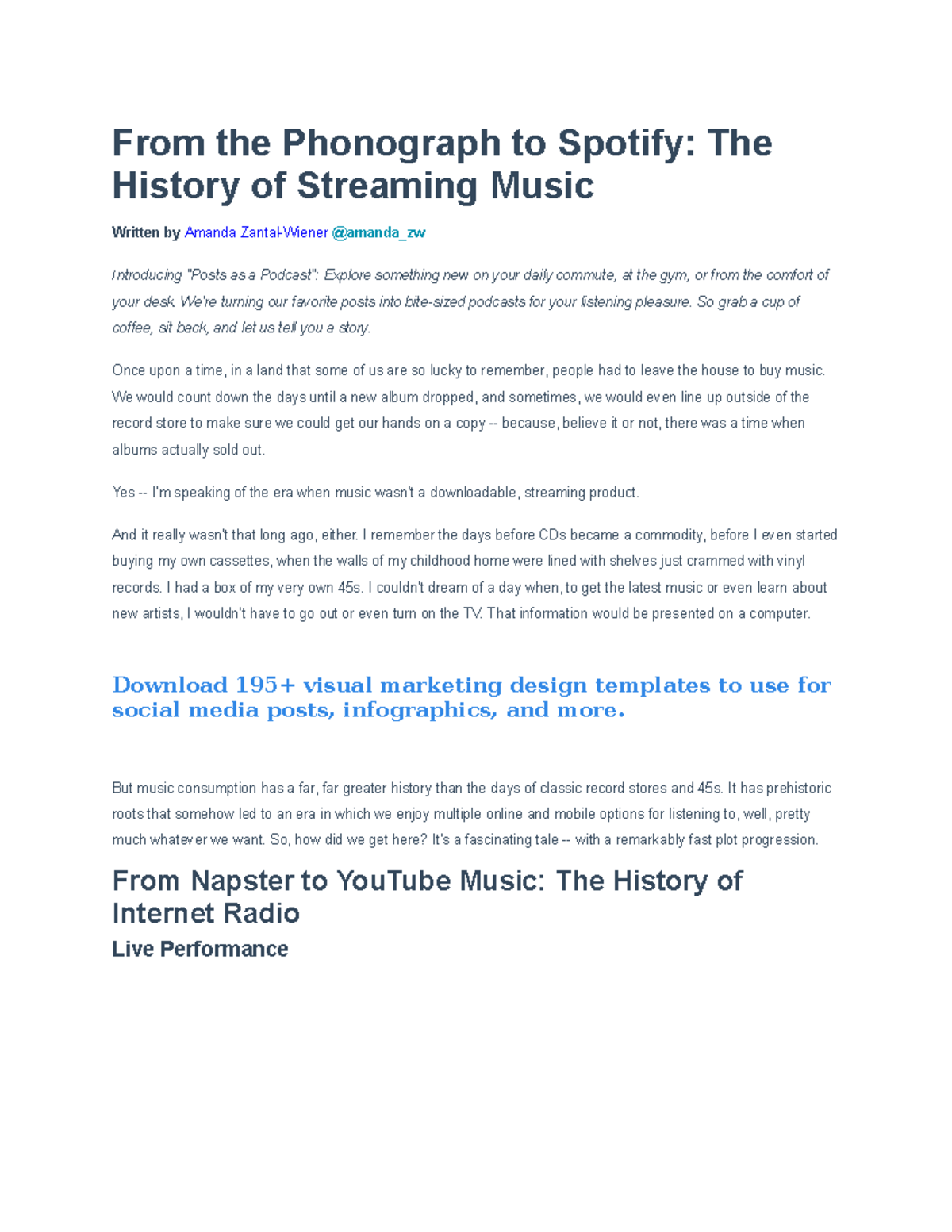 The History Of Streaming Music