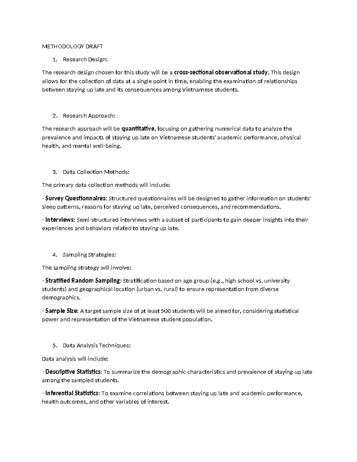 Methodology Draft dl,v;dv;v, METHODOLOGY DRAFT Research Design The