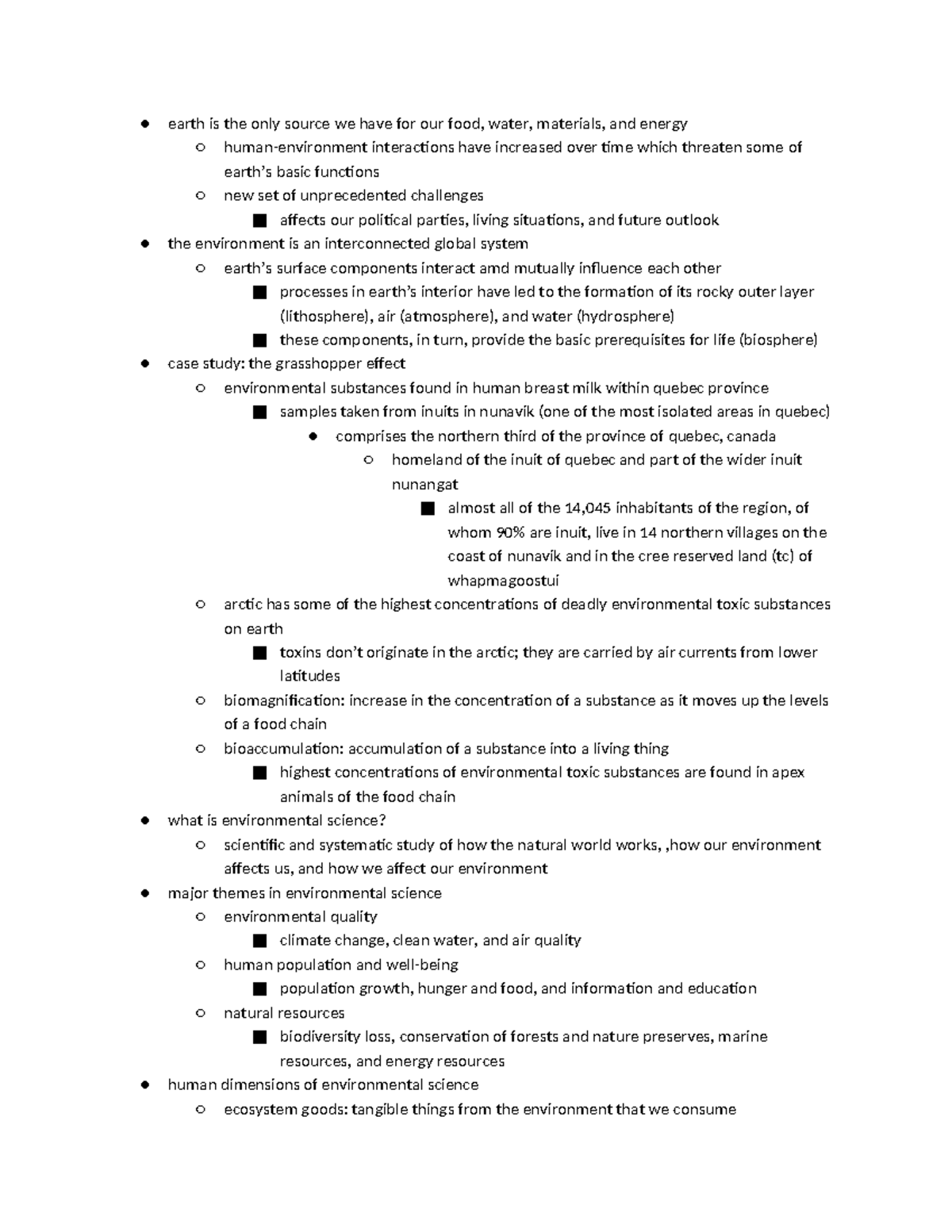 Chapter 1 Notes Earth Resources, Society, and Environment - earth is ...