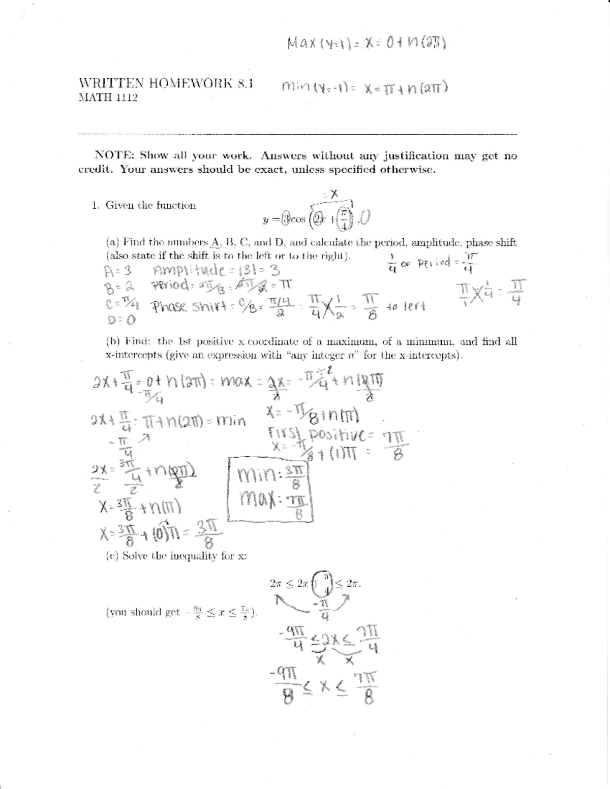 Homework 8.1 trig - try this if struggling - \'til'rTEr H{ xiE\