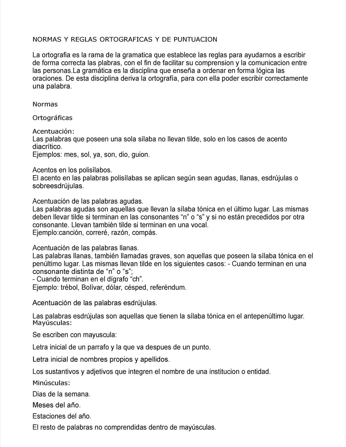 Pdf Reporte Normas Y Reglas Ortograficas - NORMAS Y REGLAS ORTOGRAFICAS ...