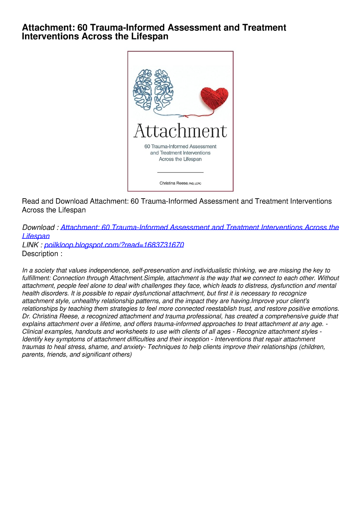 PDF Download Attachment: 60 Trauma-Informed Assessment And Treatment ...