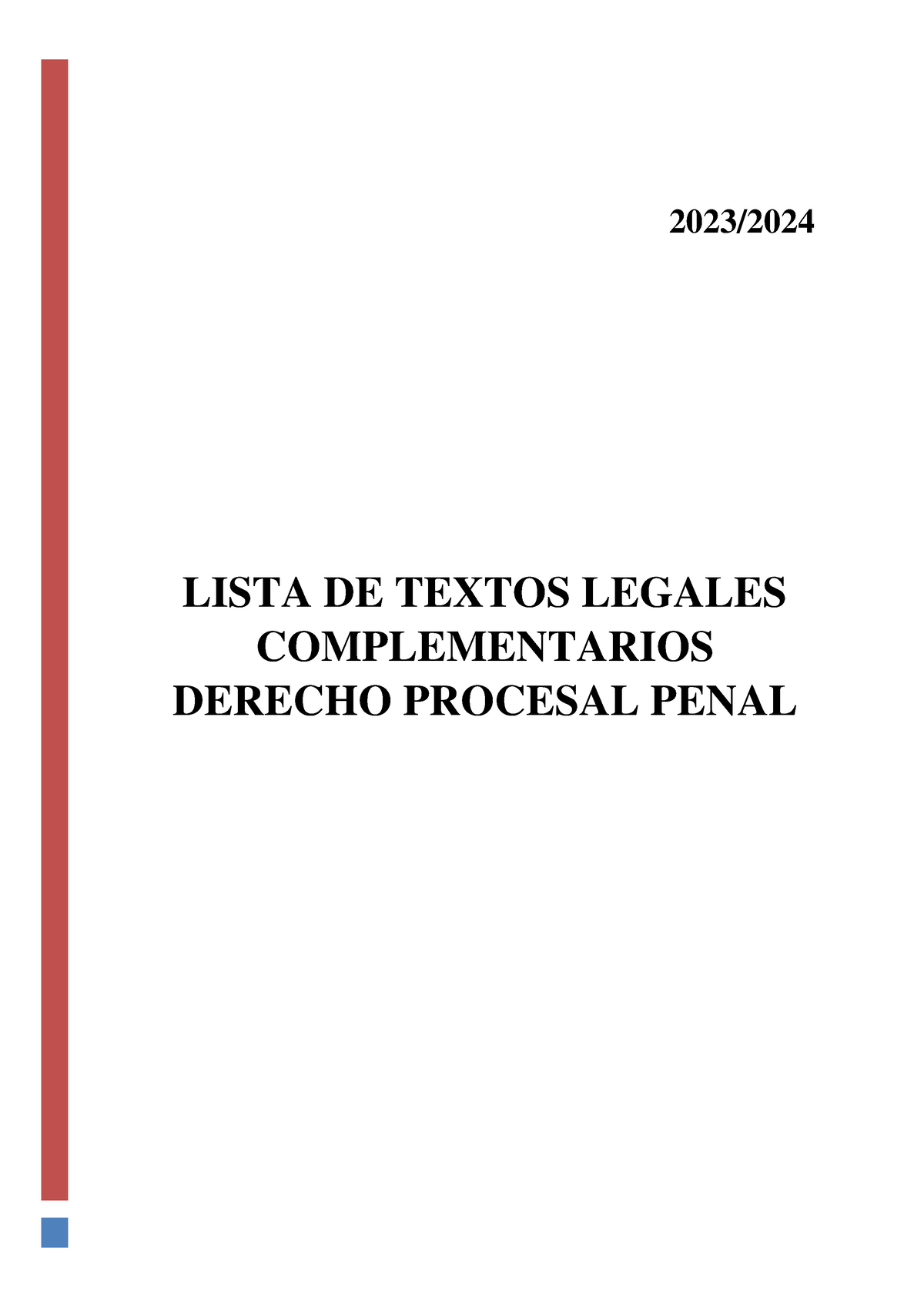 Leyes Complementarias Procesal Penal - 2023/ LISTA DE TEXTOS LEGALES ...