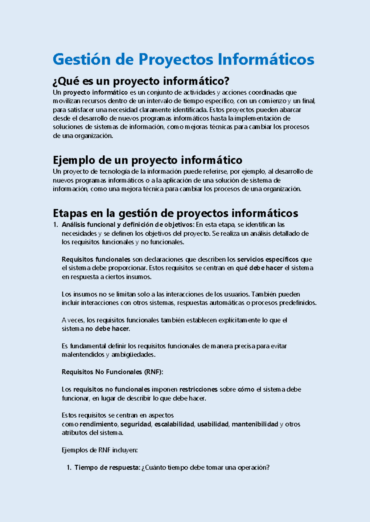 1.5 Gestión de Proyectos Informáticos - Gestión de Proyectos ...
