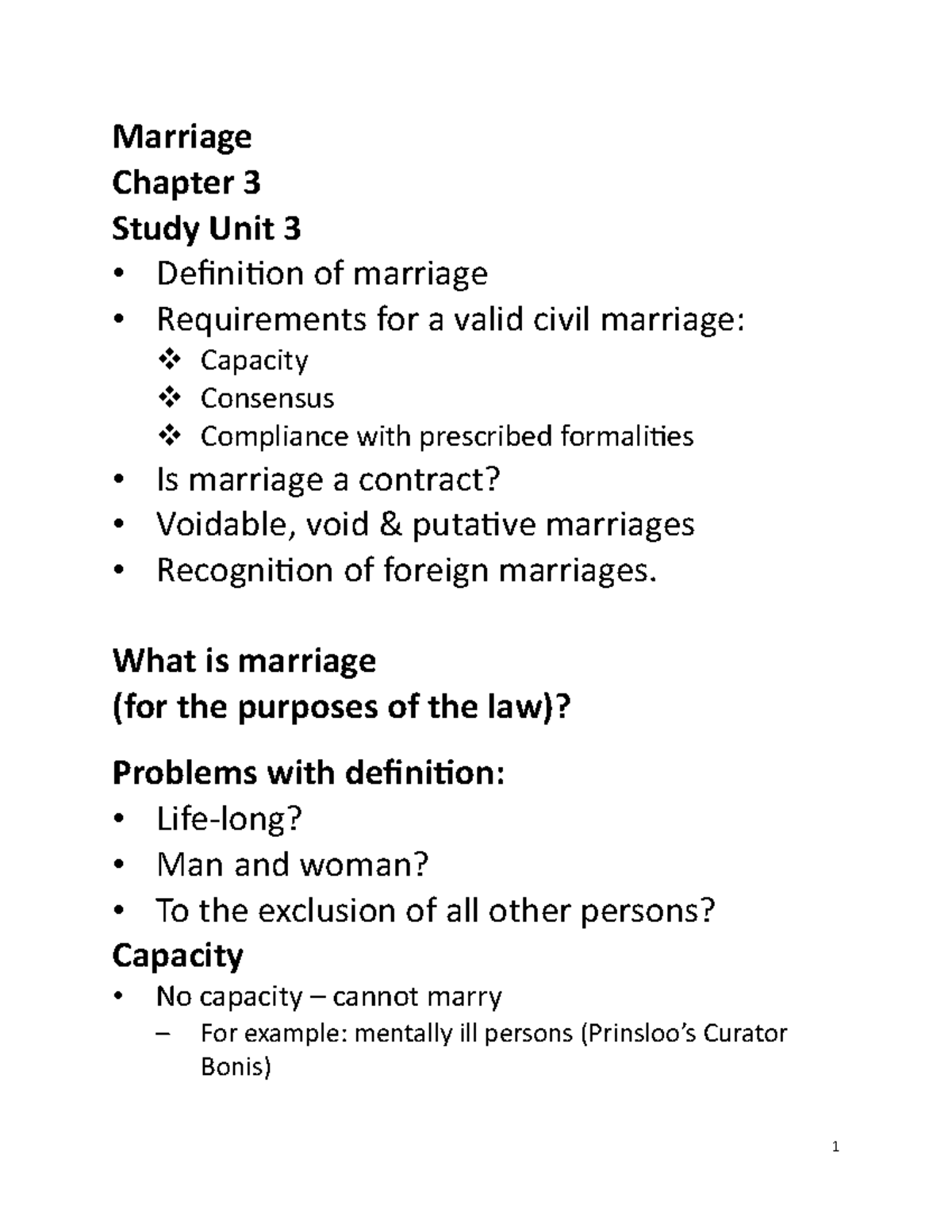 Study Unit 3 Chapter 3 Marriage Marriage Chapter 3 Study Unit 3