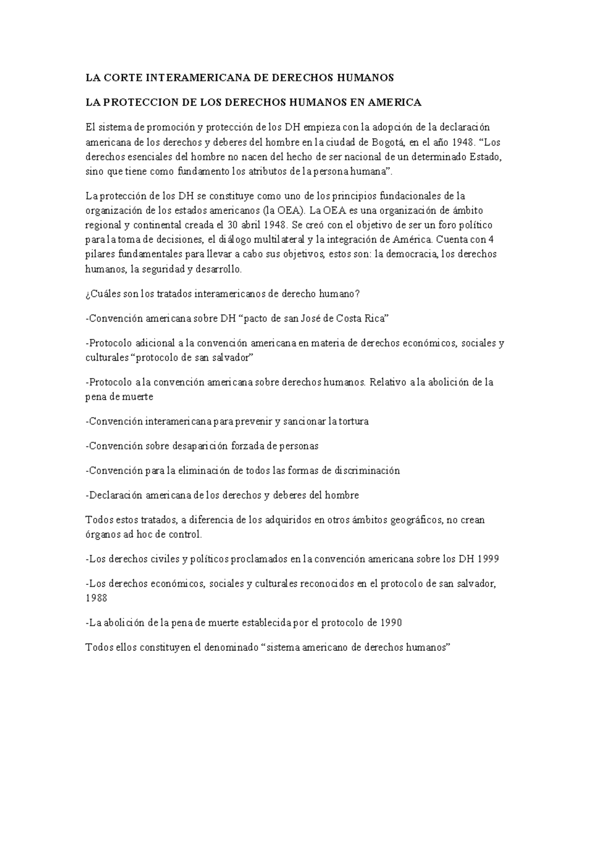LA Corte Interamericana DE Derechos Humanos - LA CORTE INTERAMERICANA ...