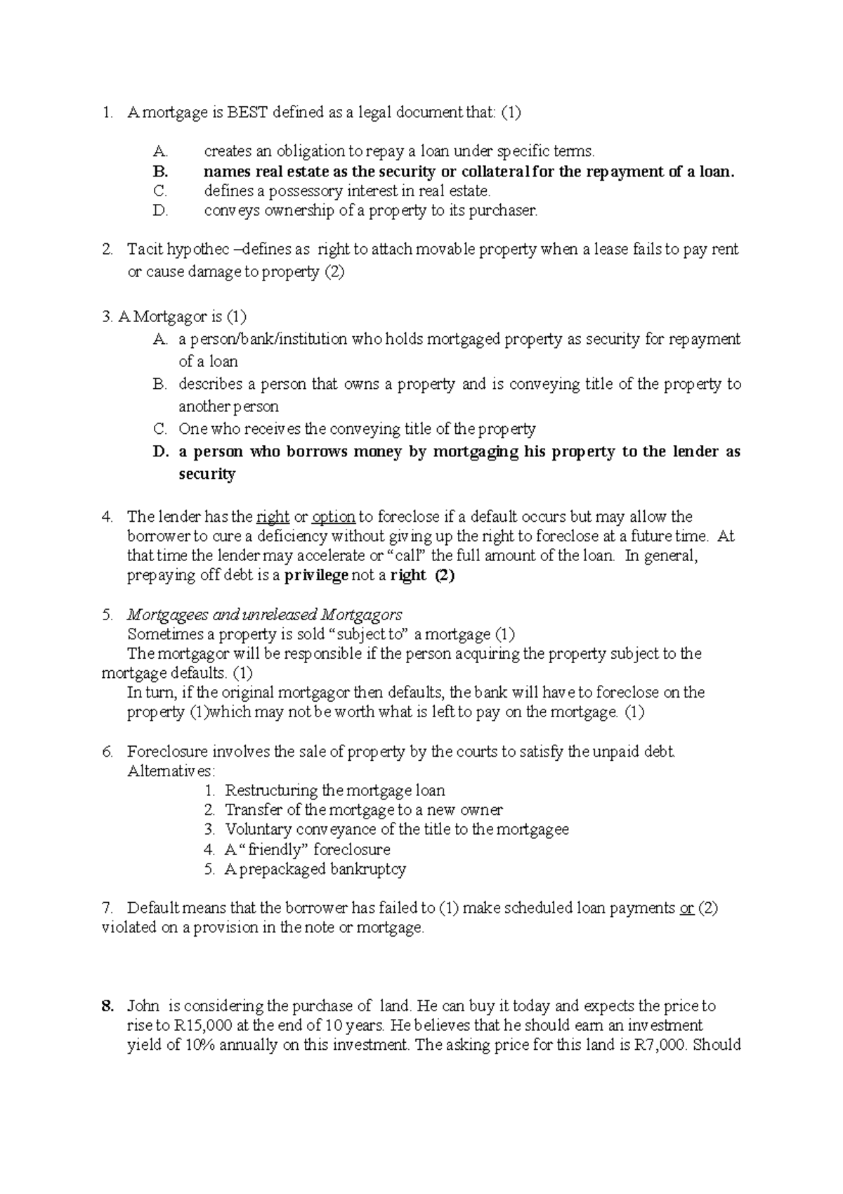 assignment 8.mortgages attempt 1 of 2