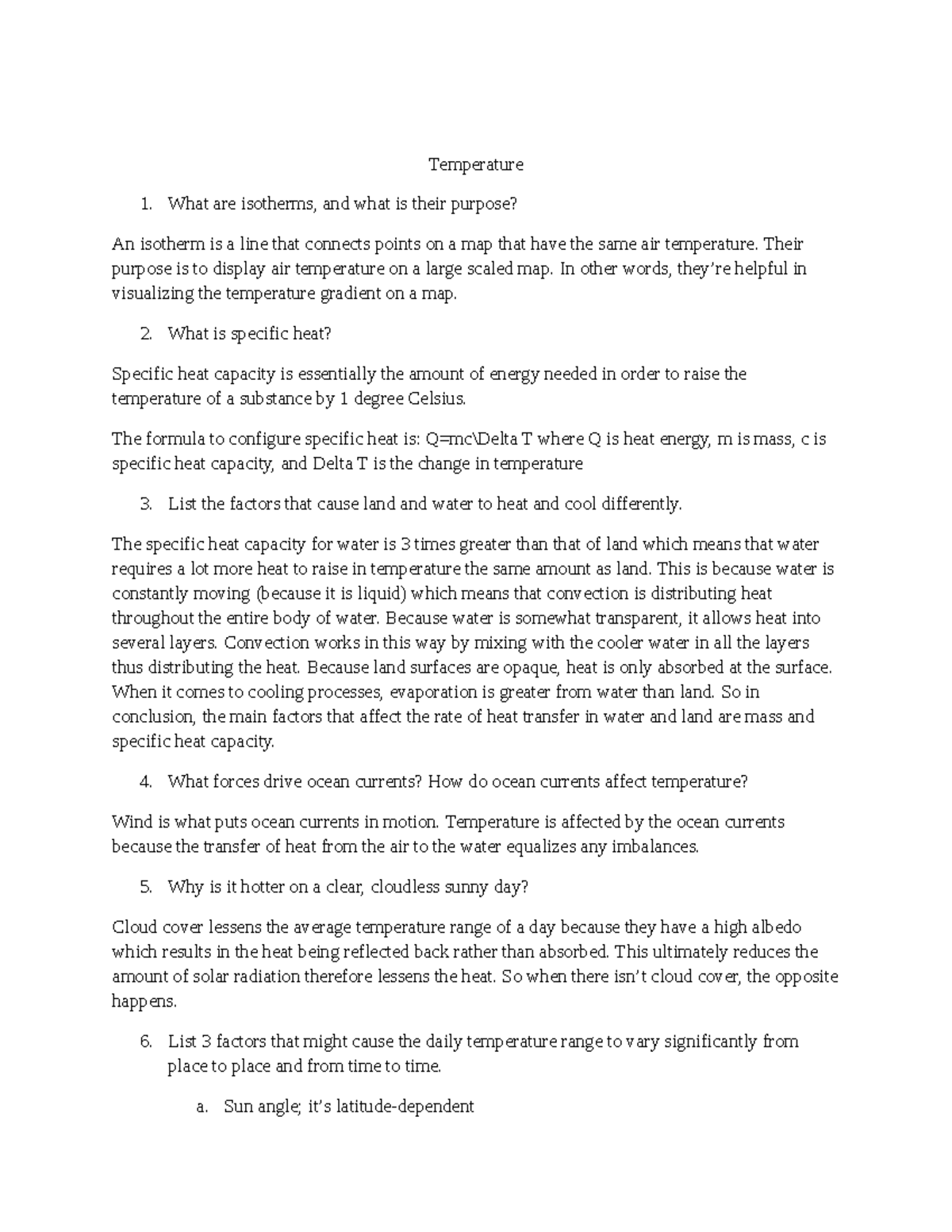 Ch 3 Temperature - Temperature What are isotherms, and what is their ...