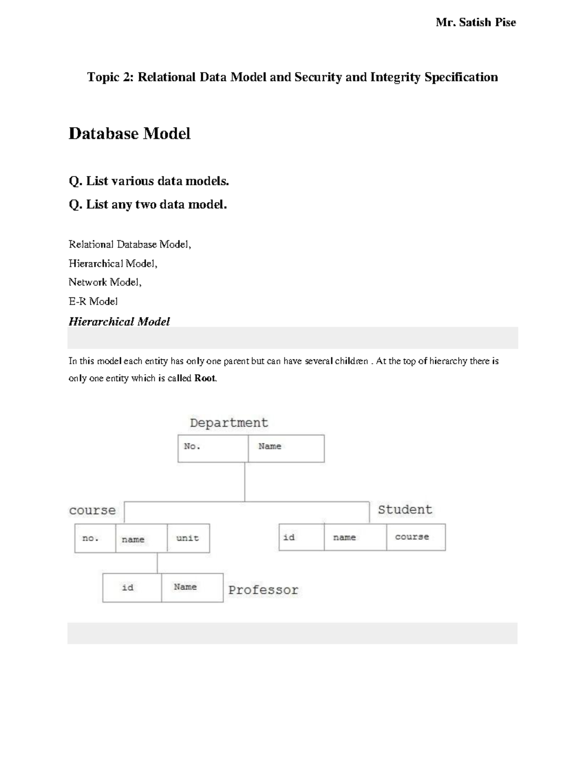 Topic 2 msbte question and answers - ####### Topic 2: Relational Data ...