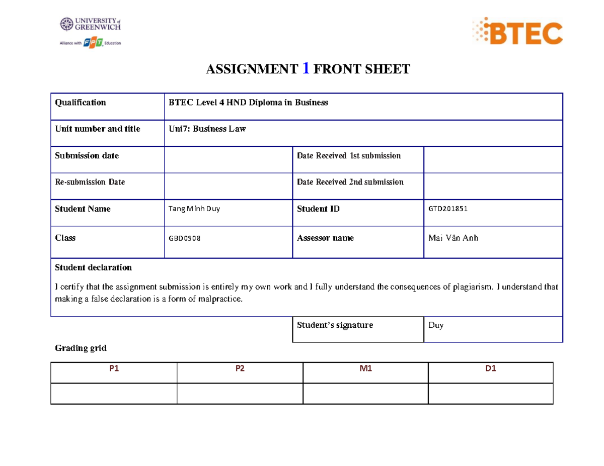 736 assignment 1 (Recovered) - ASSIGNMENT 1 FRONT SHEET Qualification ...